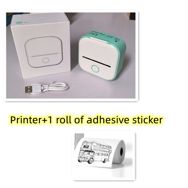 Portable Mini Thermal Label Printer Home Photo Printer Student Wrong Question Printer Bluetooth - compatible Mini Label Printer Price Tag